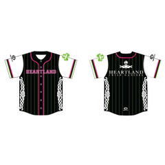 Heartlands Baseball Top (with pink) - Optimum Teamwear