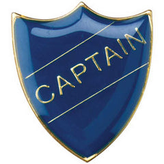 SCHOOL SHIELD BADGE (CAPTAIN) BLUE - 1.25in - Optimum Teamwear