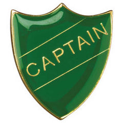 SCHOOL SHIELD BADGE (CAPTAIN) GREEN - 1.25in - Optimum Teamwear