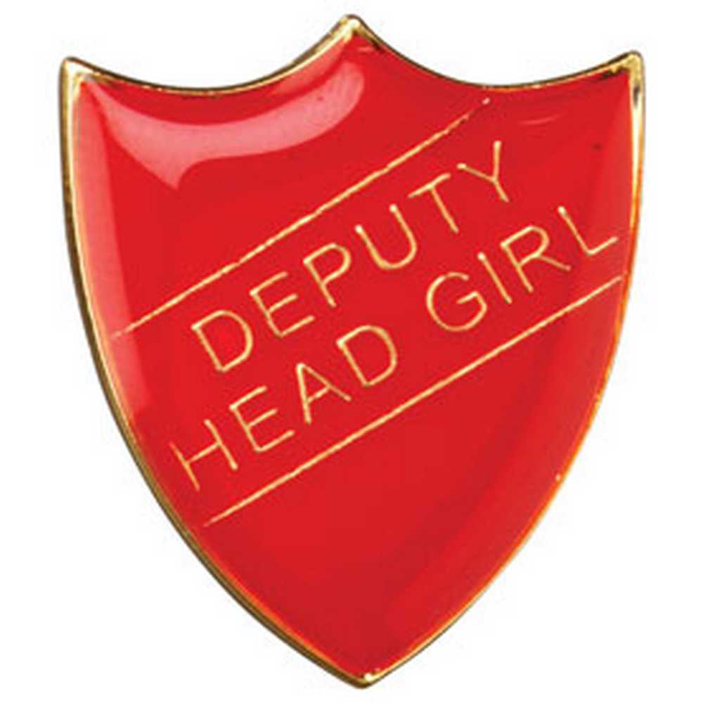 SCHOOL SHIELD BADGE (DEPUTY HEAD GIRL) RED - 1.25in - Optimum Teamwear