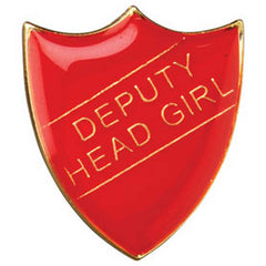 SCHOOL SHIELD BADGE (DEPUTY HEAD GIRL) RED - 1.25in - Optimum Teamwear