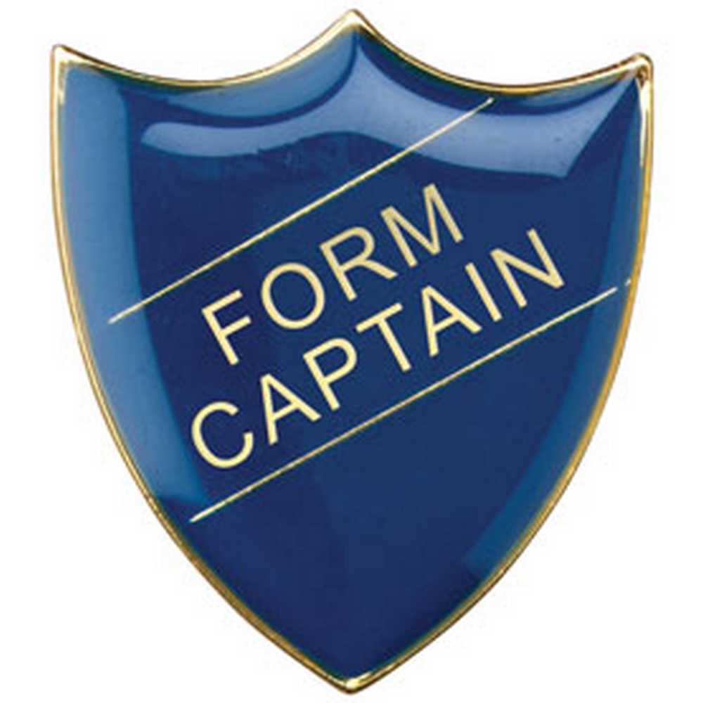 SCHOOL SHIELD BADGE (FORM CAPTAIN) BLUE - 1.25in - Optimum Teamwear