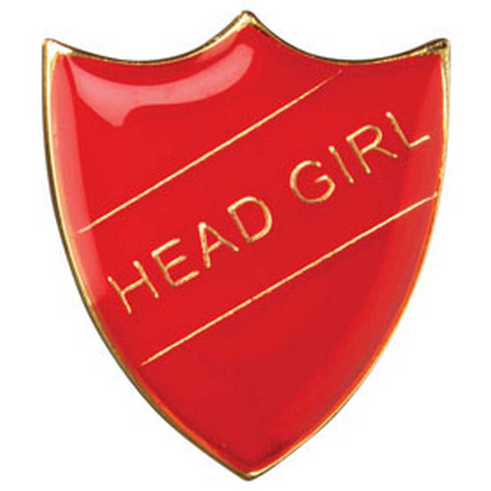 SCHOOL SHIELD BADGE (HEAD GIRL) RED - 1.25in - Optimum Teamwear