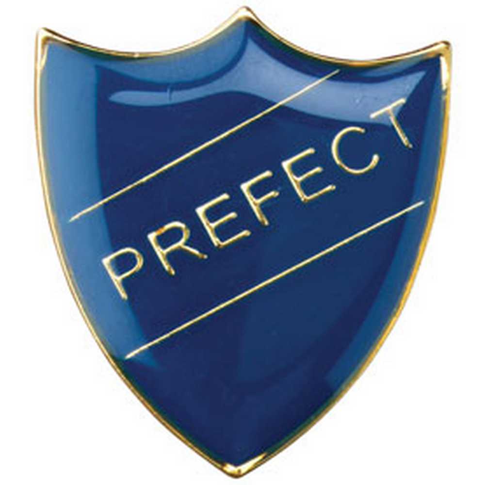 SCHOOL SHIELD BADGE (PREFECT) BLUE - 1.25in - Optimum Teamwear