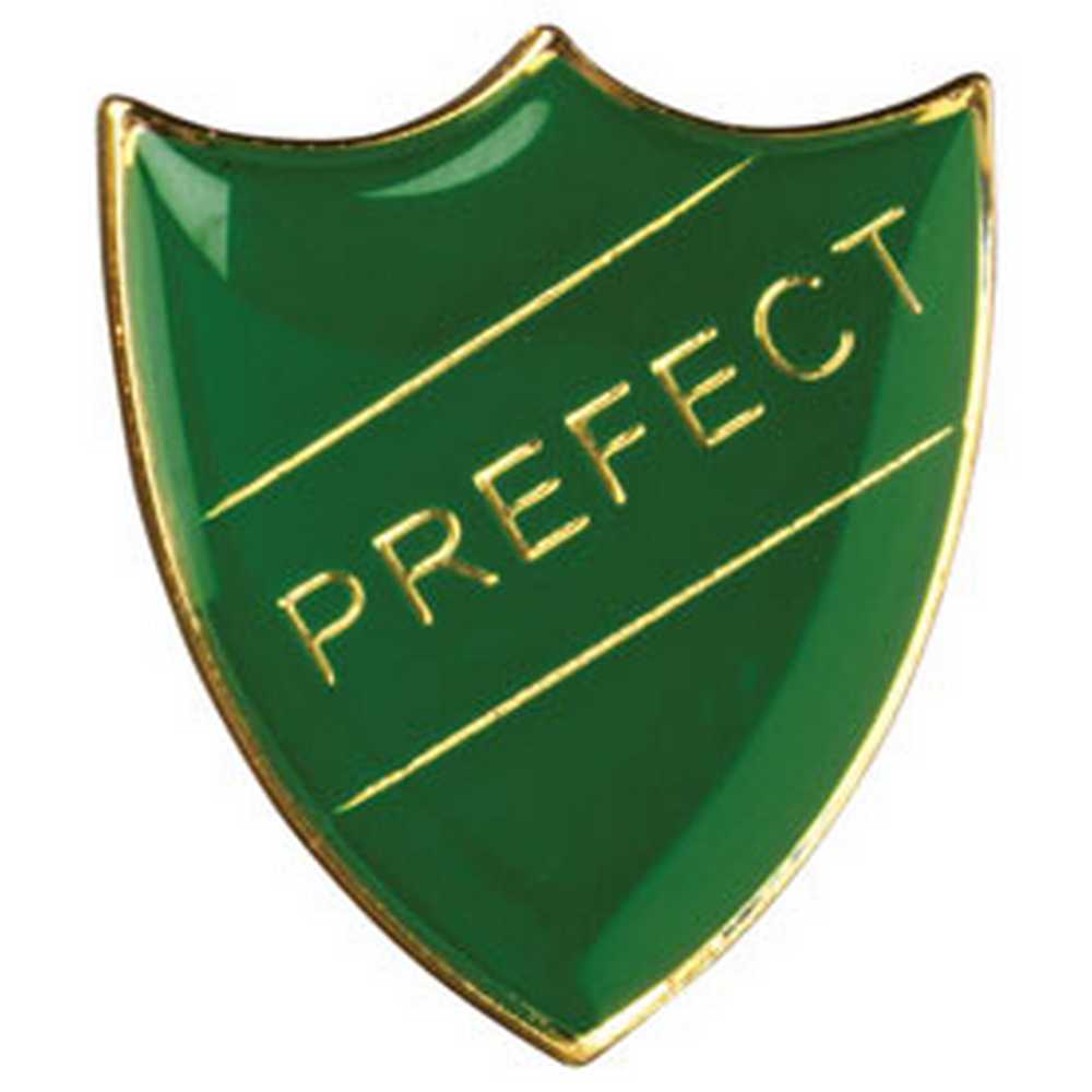 SCHOOL SHIELD BADGE (PREFECT) GREEN - 1.25in - Optimum Teamwear