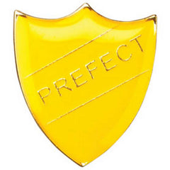 SCHOOL SHIELD BADGE (PREFECT) YELLOW - 1.25in - Optimum Teamwear