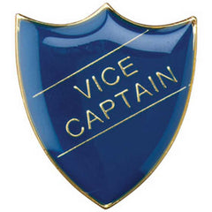 SCHOOL SHIELD BADGE (VICE CAPTAIN) BLUE - 1.25in - Optimum Teamwear
