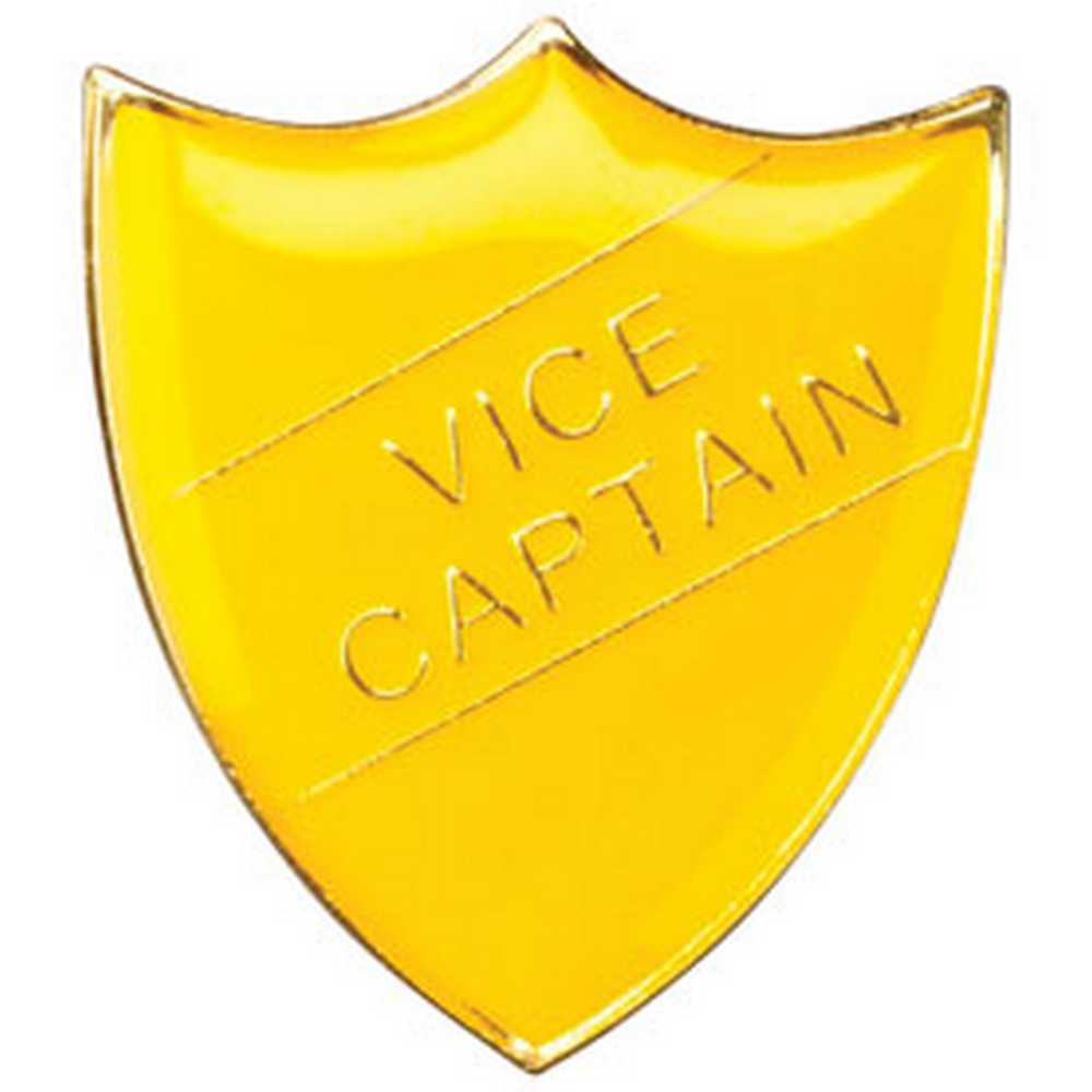 SCHOOL SHIELD BADGE (VICE CAPTAIN) YELLOW - 1.25in - Optimum Teamwear