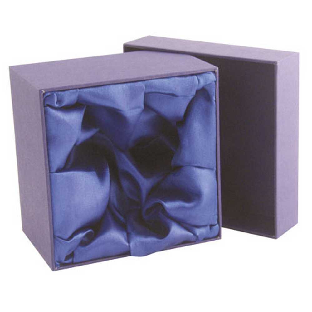 BLUE PRESENTATION BOX FITS 1/2 PINT OR 1 WHISKEY OR 1 BRANDY - 140 x 140 x 90mm - Optimum Teamwear