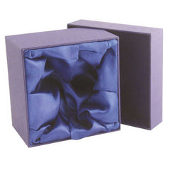 BLUE PRESENTATION BOX FITS 1/2 PINT OR 1 WHISKEY OR 1 BRANDY - 140 x 140 x 90mm - Optimum Teamwear
