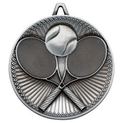 TENNIS DELUXE MEDAL ANTIQUE SILVER - 2.35in - Optimum Teamwear