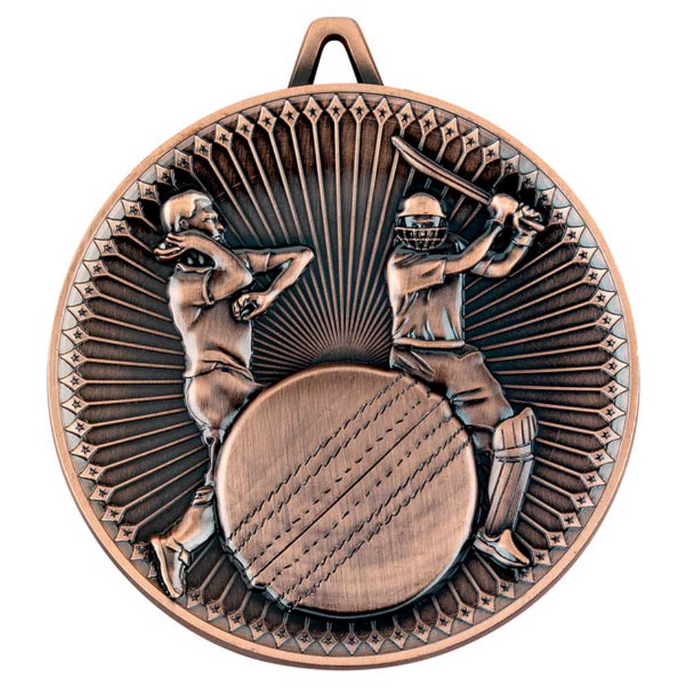 CRICKET DELUXE MEDAL BRONZE - 2.35in - Optimum Teamwear