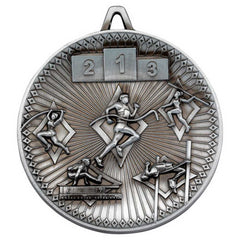 ATHLETICS DELUXE MEDAL ANTIQUE SILVER - 2.35in - Optimum Teamwear