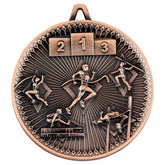 STAR SHAPED MEDAL WITH 5 MINI STARS (1in CENTRE) BRONZE - 2in - Optimum Teamwear