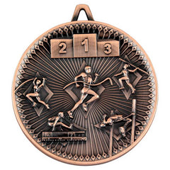 STAR SHAPED MEDAL WITH 5 MINI STARS (1in CENTRE) BRONZE - 2in - Optimum Teamwear