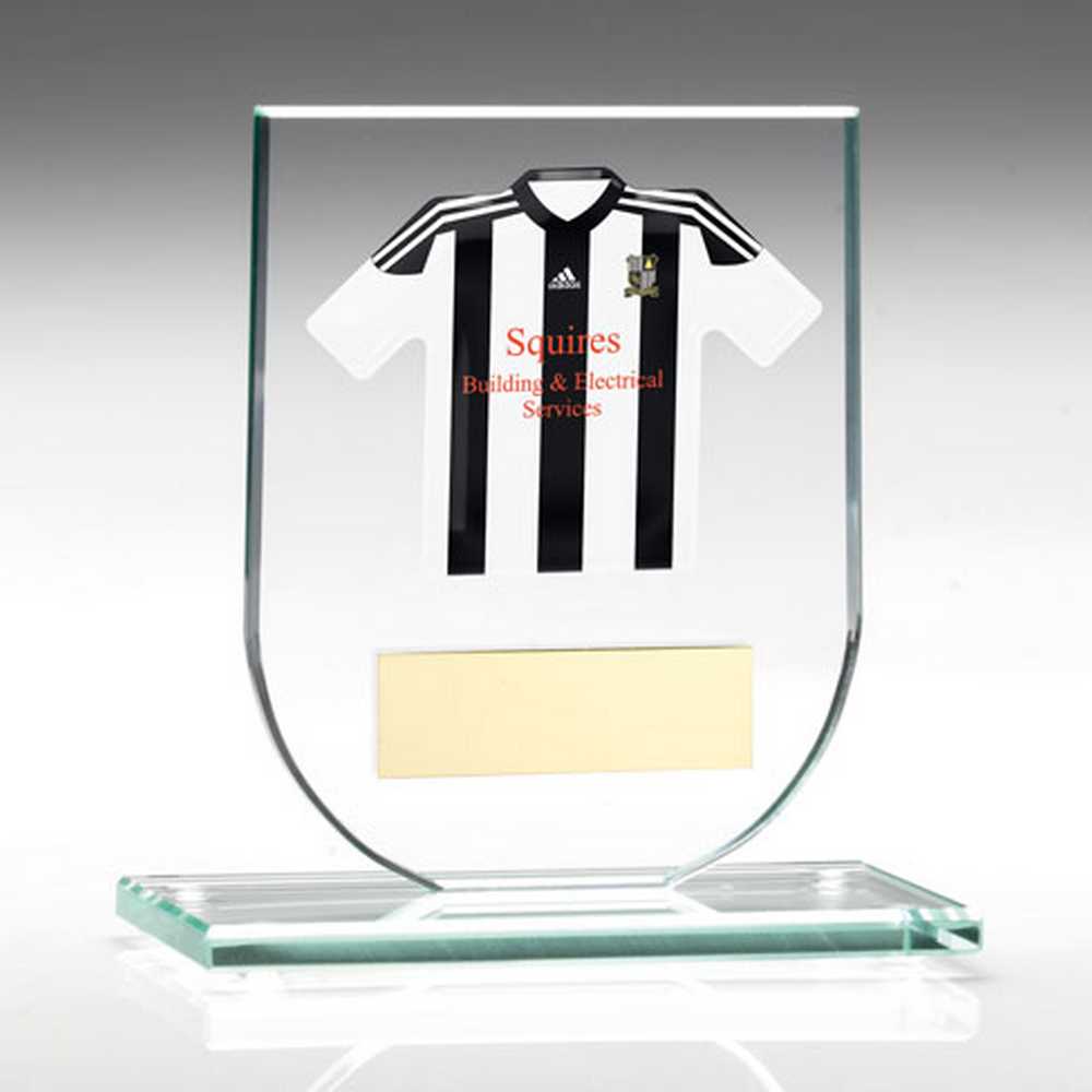 JADE GLASS SHIELD PLAQUE (6mm THICK) - 3.75in - Optimum Teamwear