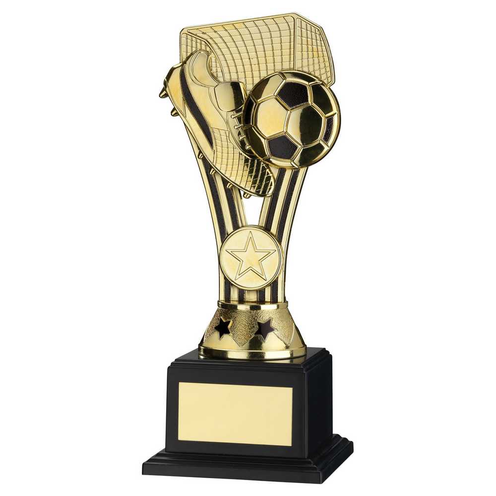GOLD/BLACK PLASTIC 'WEMBLEY' FIGURE ON BASE (1in CEN) - 8in - Optimum Teamwear