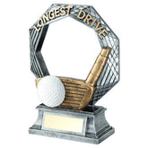 BRZ/PEW/WHITE GOLF OCTAGON SERIES WITH PLATE LONGEST DRIVE - 6in - Optimum Teamwear