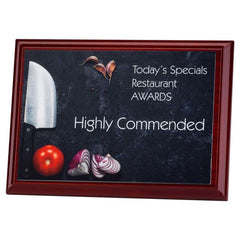 ROSEWOOD PLAQUE WITH WHITE SUBLIMATION FRONT (LANDSCAPE) - 5 x 7in - Optimum Teamwear