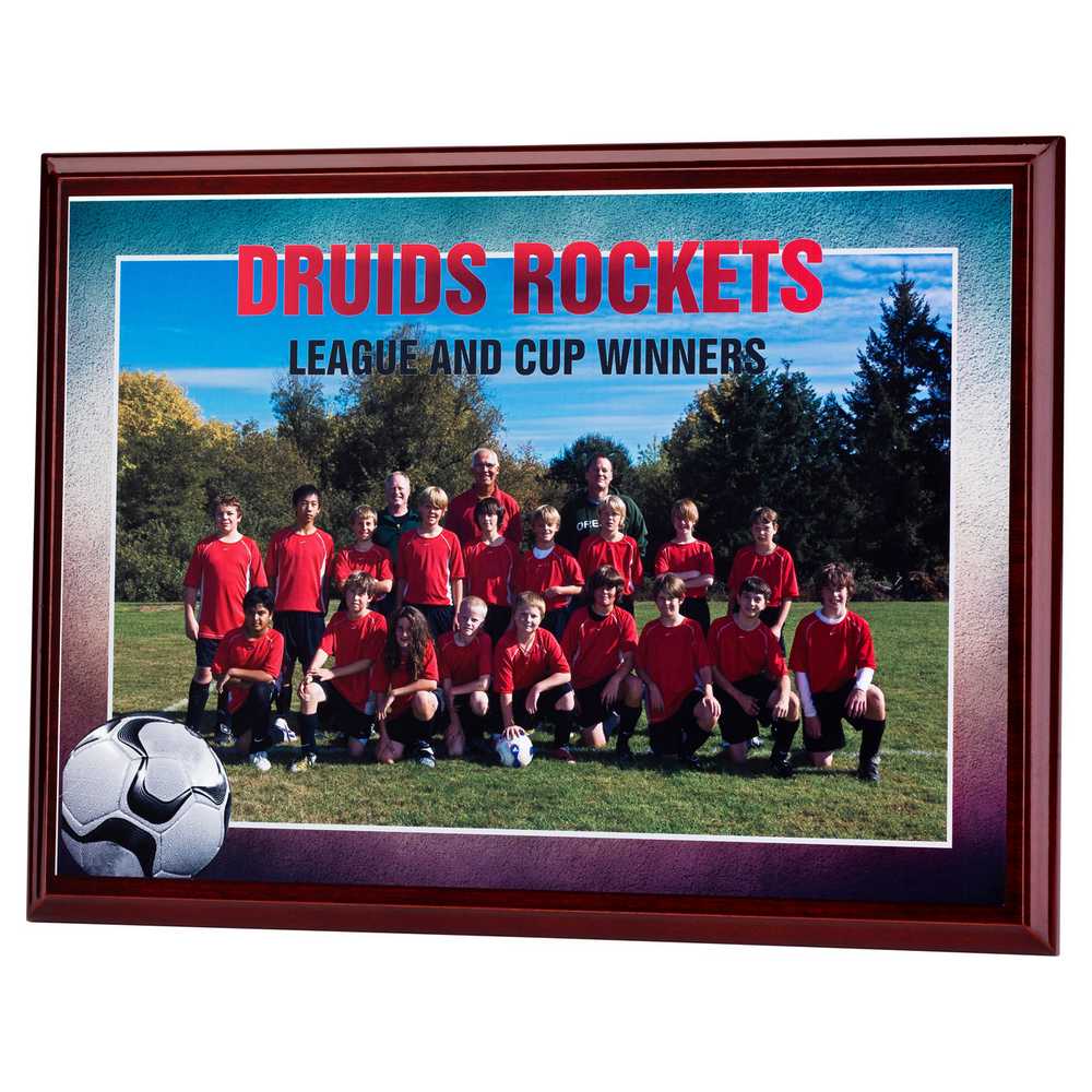 ROSEWOOD PLAQUE WITH WHITE SUBLIMATION FRONT (LANDSCAPE) - 9 x 12in - Optimum Teamwear