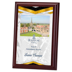 ROSEWOOD PLAQUE WITH WHITE SUBLIMATION FRONT (PORTRAIT) - 4 x 6in