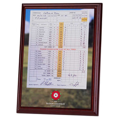 ROSEWOOD PLAQUE WITH WHITE SUBLIMATION FRONT (PORTRAIT) - 6 x 8in - Optimum Teamwear