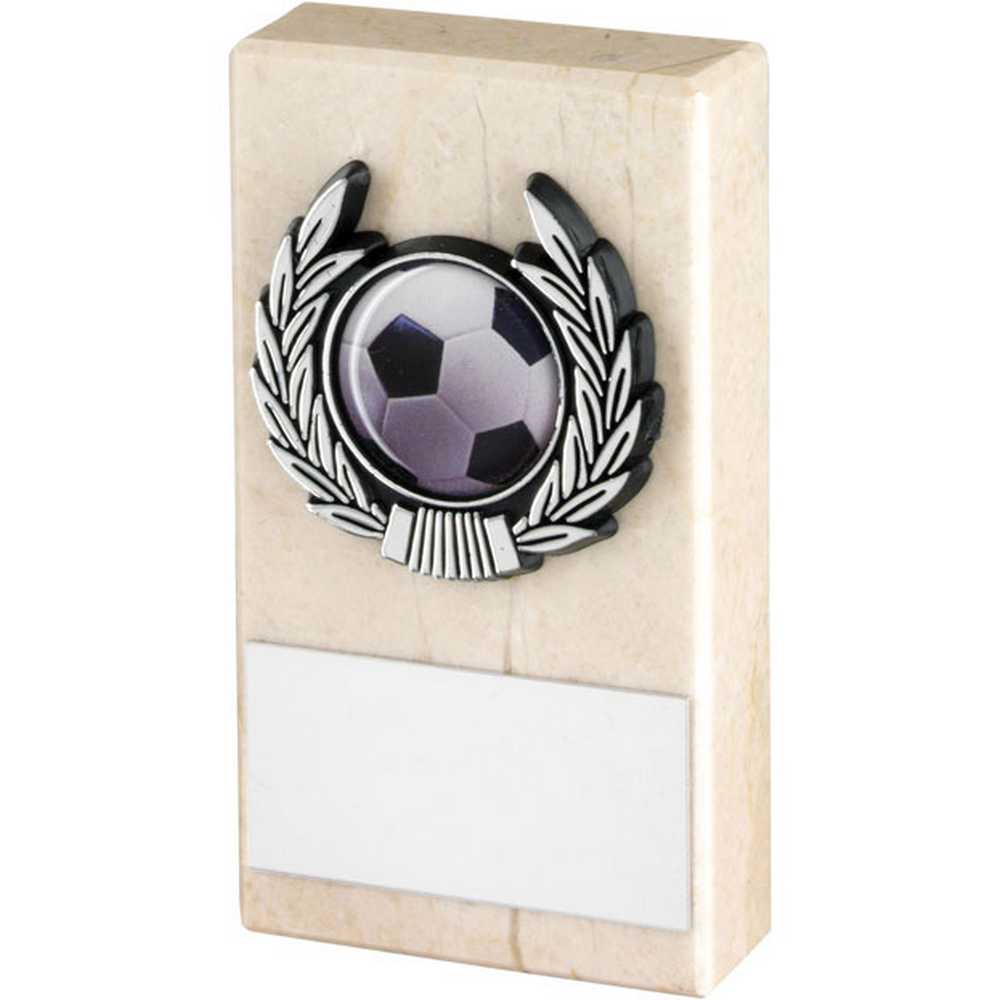 CREAM MARBLE AND SILVER TRIM ASSEMBLED TROPHY (1in CENTRE) - 4in - Optimum Teamwear