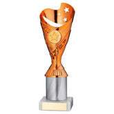COPPER/WHITE PLASTIC 'SABRE' CUP ASSEMBLED ON MARBLE (1in CEN) - 9in - Optimum Teamwear