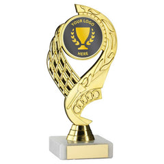 GOLD 'OLYMPIC' HOLDER ASSEMBLED ON MARBLE (2in CENTRE) - 7in - Optimum Teamwear