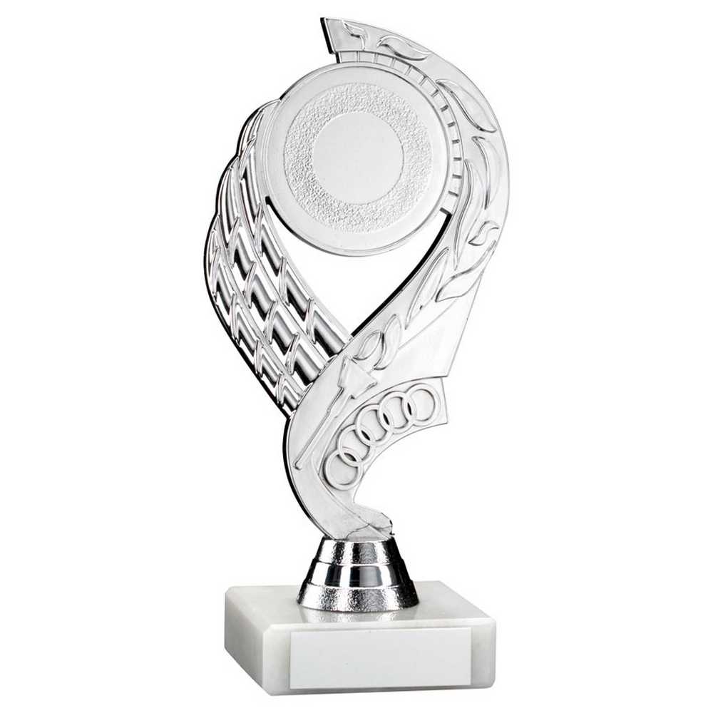 SILVER 'OLYMPIC' HOLDER ASSEMBLED ON MARBLE (2in CENTRE) - 7in - Optimum Teamwear
