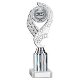 SILVER 'OLYMPIC' HOLDER ASSEMBLED ON MARBLE (2" CEN/2" TUBE) - 9in - Optimum Teamwear