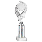 SILVER 'OLYMPIC' HOLDER ASSEMBLED ON MARBLE (2" CEN/3" TUBE) - 10in - Optimum Teamwear