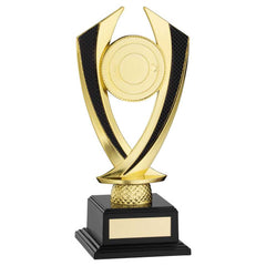 GOLD/BLACK 'DIAMOND' HOLDER ON BASE (2in CENTRE) - 7.75in