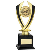 GOLD/BLACK 'DIAMOND' HOLDER ON BASE (2in CENTRE) - 8.75in - Optimum Teamwear