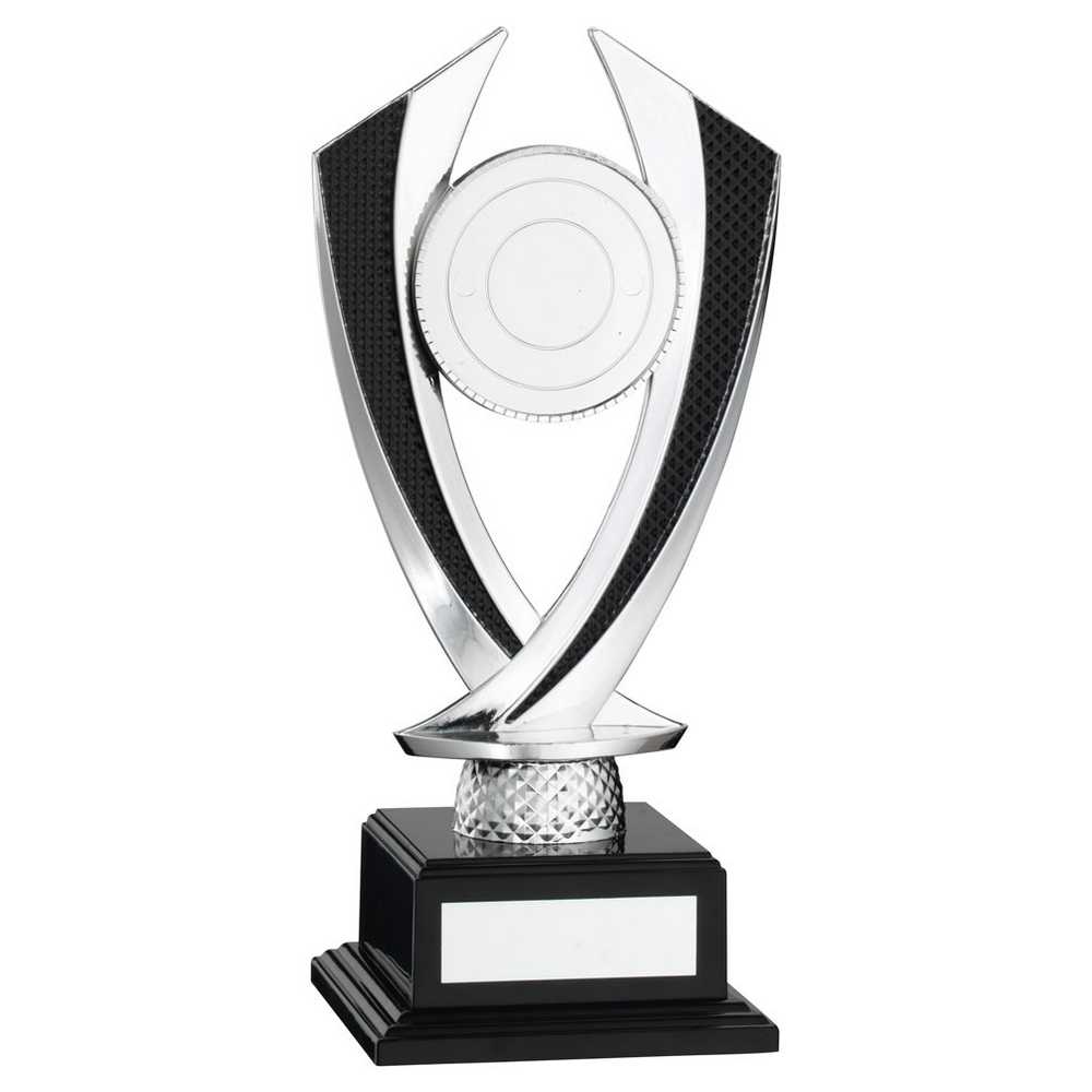 SILVER/BLACK 'DIAMOND' HOLDER ON BASE (2in CENTRE) - 7.75in - Optimum Teamwear