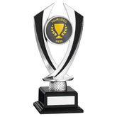 SILVER/BLACK 'DIAMOND' HOLDER ON BASE (2in CENTRE) - 7.75in - Optimum Teamwear