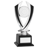 SILVER/BLACK 'DIAMOND' HOLDER ON BASE (2in CENTRE) - 8.25in - Optimum Teamwear