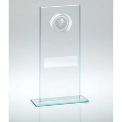 JADE/SILVER GLASS WITH RUGBY INSERT AND PLATE - 7.25in - Optimum Teamwear