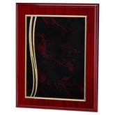 ROSEWOOD PLAQUE WITH RED/GOLD ALUMINIUM FRONT - 8 x 10in - Optimum Teamwear