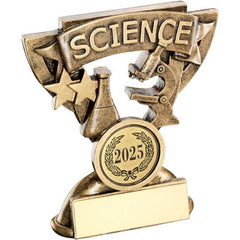 BRZ/GOLD SCIENCE MINI CUP WITH PLATE (1in CENTRE) - 3.75in