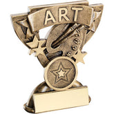 BRZ/GOLD ART MINI CUP WITH PLATE (1in CENTRE) -3.75in - Optimum Teamwear