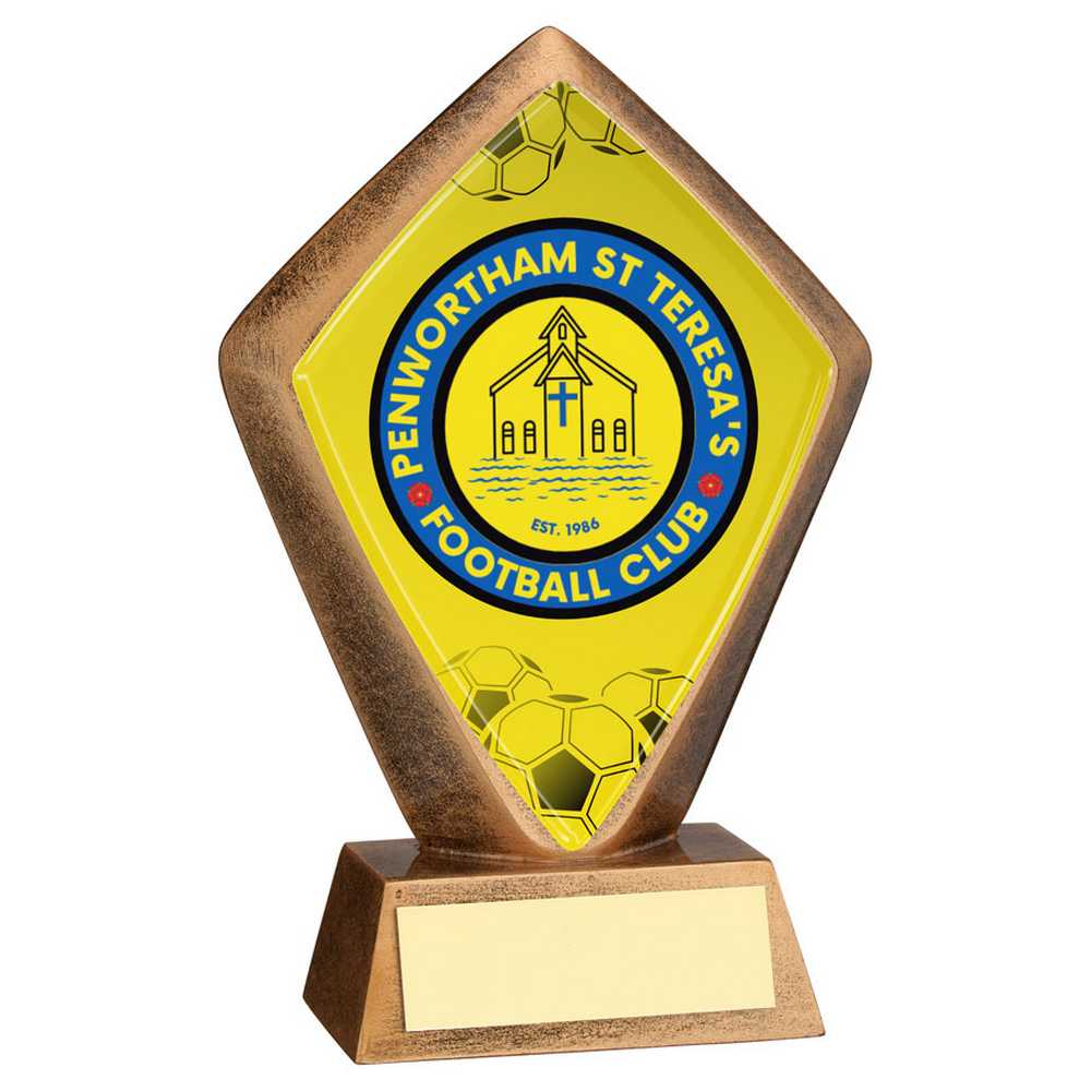 BRZ/GOLD SPECIAL DIAMOND HOLDER AND PLATE (SP-DIAMOND CENTRE) - 5.25in - Optimum Teamwear