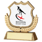 BRZ/GOLD SHIELD AND WREATH HOLDER WITH PLATE (TAKES SP-SHIELD CENTRE) - 3.75in - Optimum Teamwear