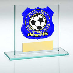 JADE GLASS PLAQUE WITH PLATE (REQUIRES SP-SHIELD OR SHIRT-A) - 3.25in