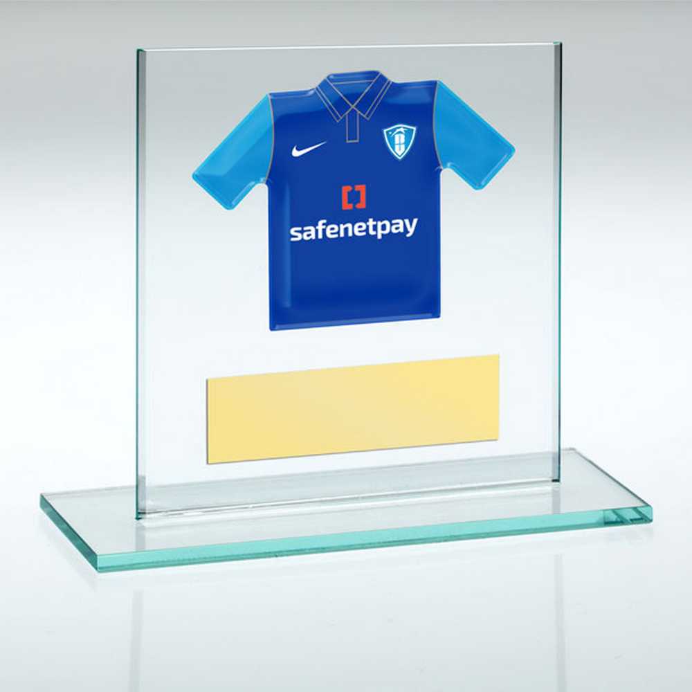 JADE GLASS PLAQUE WITH PLATE (REQUIRES SP-SHIELD OR SHIRT-A) - 3.25in - Optimum Teamwear