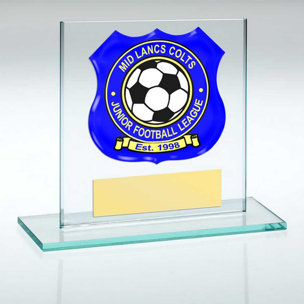 JADE GLASS PLAQUE WITH PLATE (REQUIRES SP-SHIELD OR SHIRT-A) - 3.25in - Optimum Teamwear