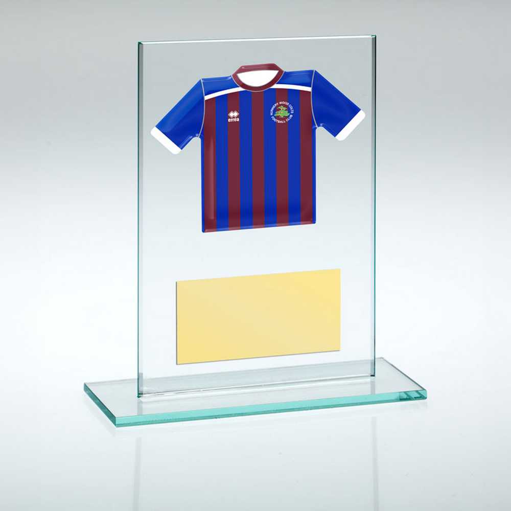 JADE GLASS PLAQUE WITH PLATE (REQUIRES SP-SHIELD OR SHIRT-B) - 4.5in - Optimum Teamwear