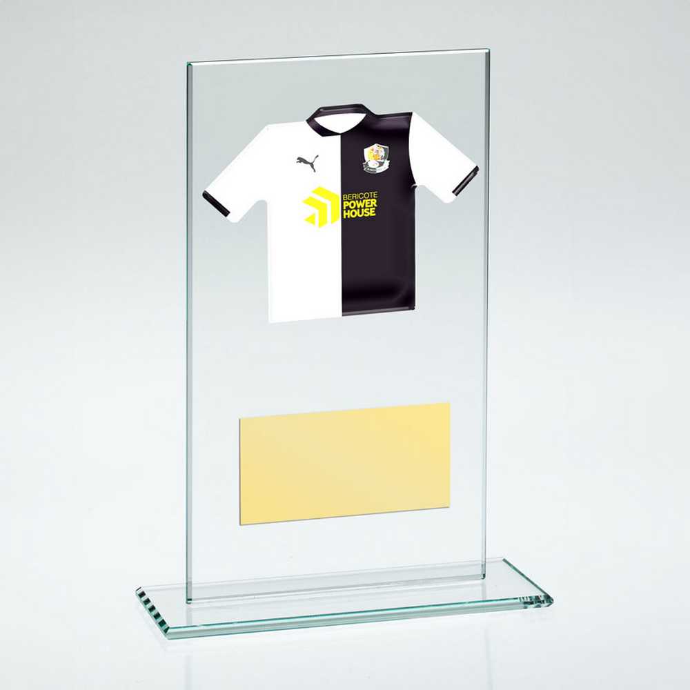 JADE GLASS PLAQUE WITH PLATE (REQUIRES SP-SHIELD OR SHIRT-B) - 5.5in - Optimum Teamwear