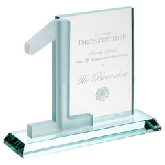 JADE GLASS RECTANGLE WITH FROSTED NO.1 (10mm THICK) - 6in - Optimum Teamwear