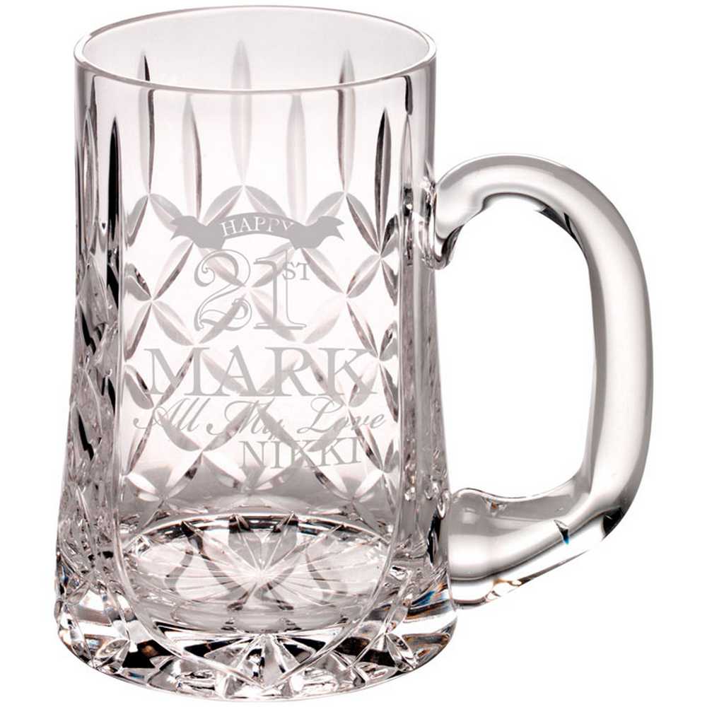 GLASS TANKARD 610ML BLANK PANEL - 5.5in - Optimum Teamwear